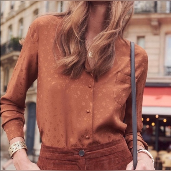 Sezane Tops - Sezane Florence Shirt in Bronze in Size 34